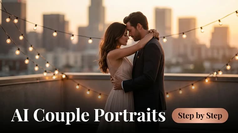 AI Couple Portraits: Romantic, Retro, and Cinematic Styles (Step by Step)