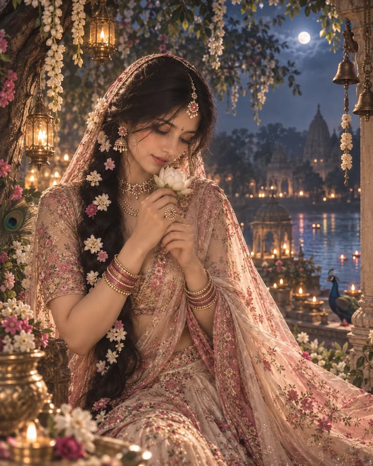 Dreamy Radha Ashtami Portrait — ChatGPT prompt 1